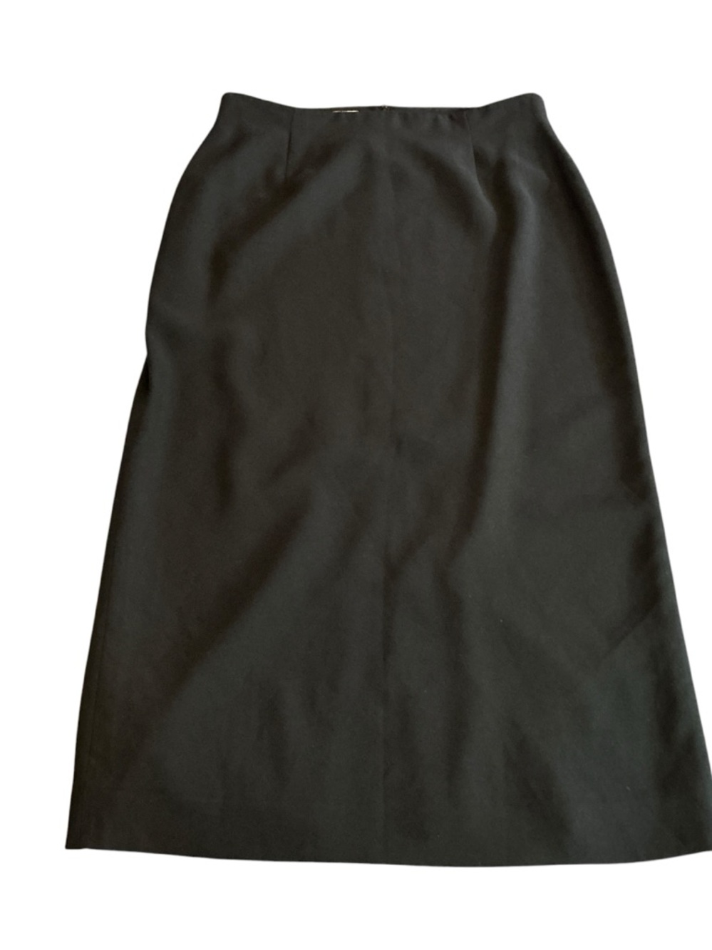 Jones New York Black Midi A-Line Skirt Slit in Back